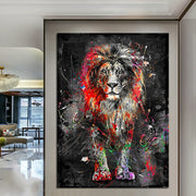 Abstract Lion Canvas Art Poster